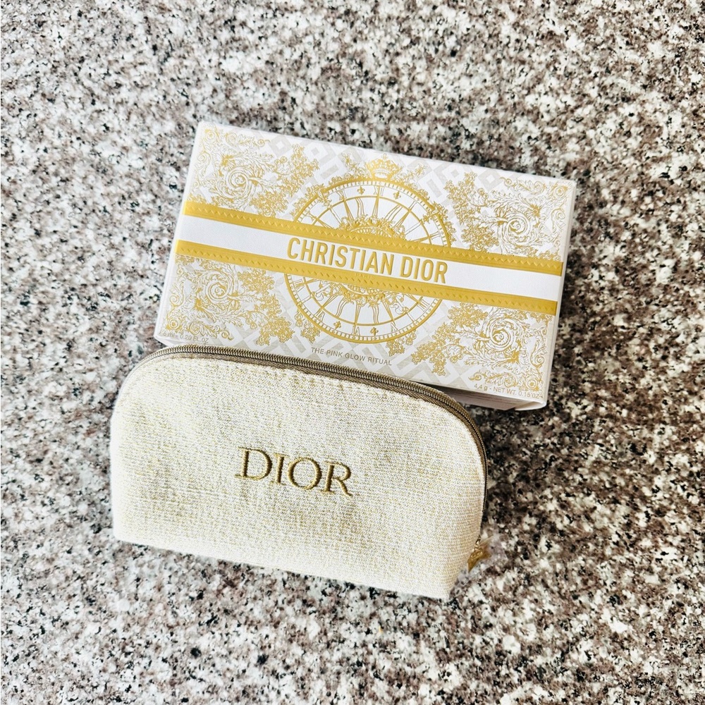 Christian Dior Cream, Gold Cosmetic Bag, Original Box, Good Condition